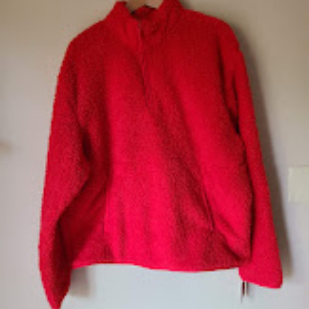 Wondershop Quarter Zip Sherpa Fleece Pullover Jacket Red, Size Xl